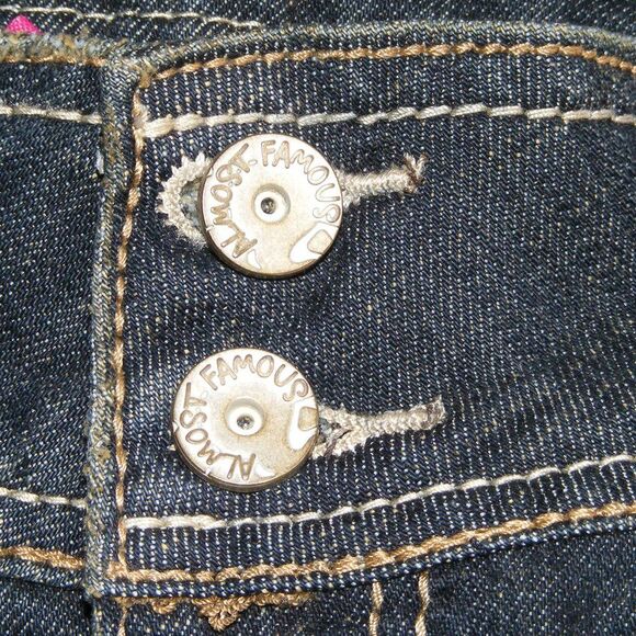 new ALMOST FAMOUS Denim Shorts, 14, Distressed, Pockets, - Picture 9 of 14